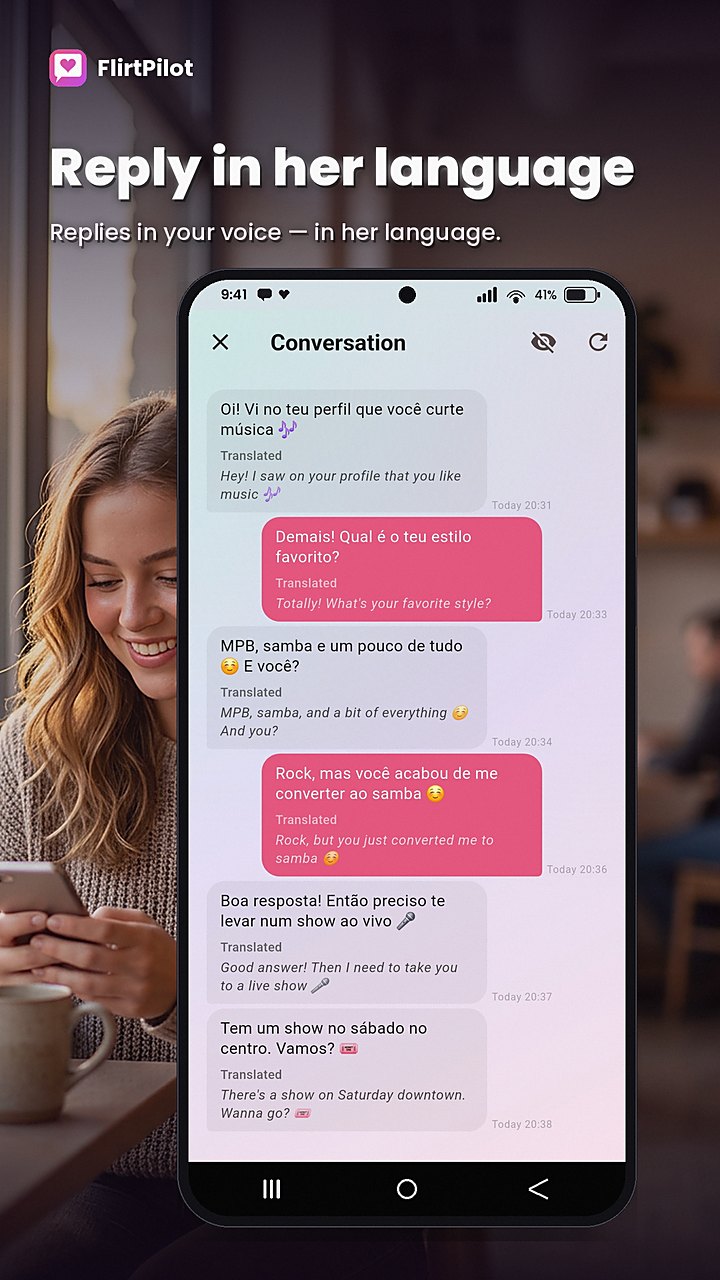 FlirtPilot — Reply in her language