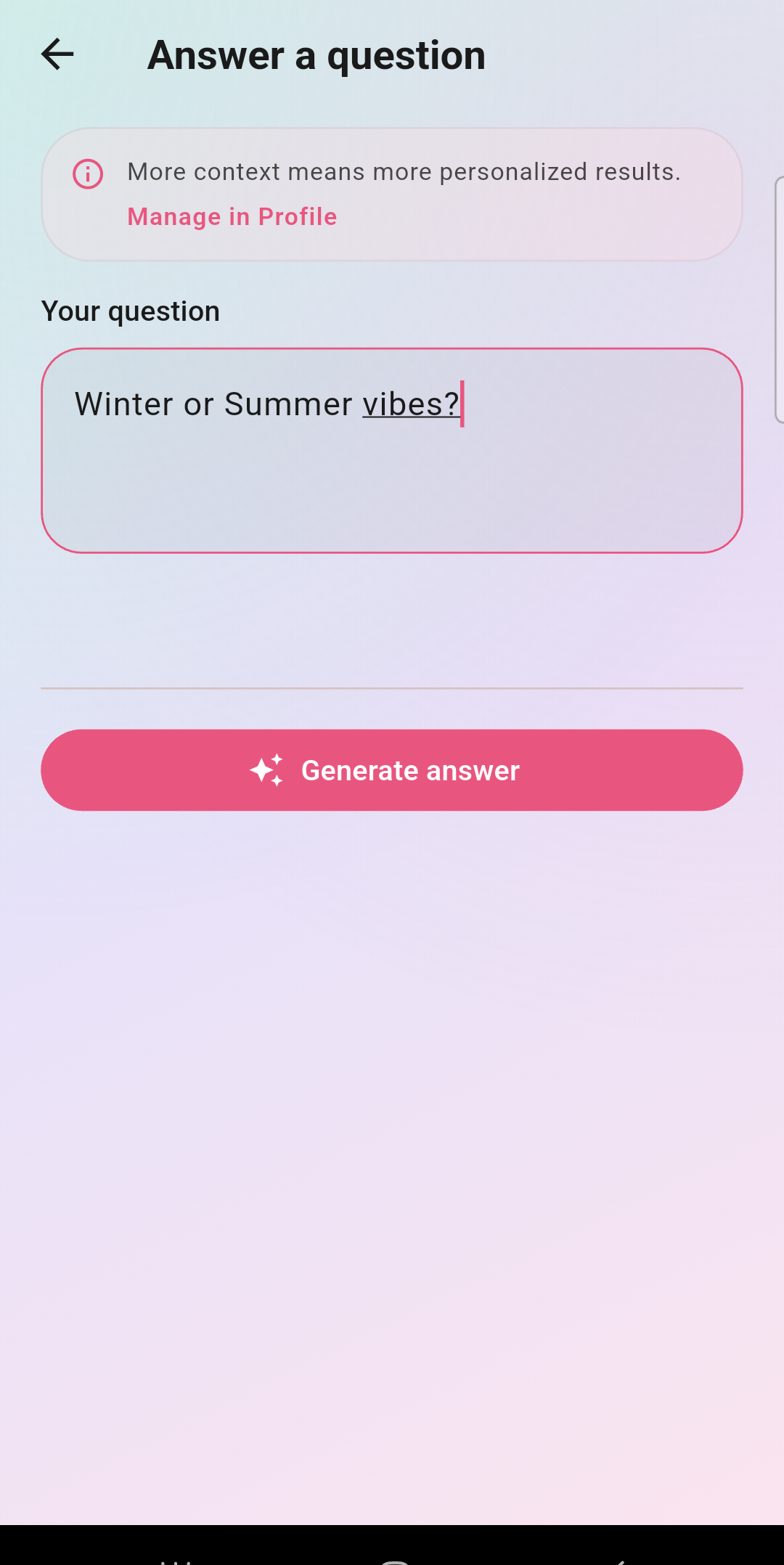 FlirtPilot — Answer a Question